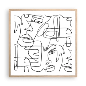 Affisch i ram av ljusek - I trassliga känslor - 60x60 cm