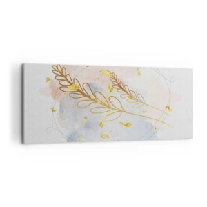 Canvastavla - Bild på duk - En gyllene explosion - 100x40 cm