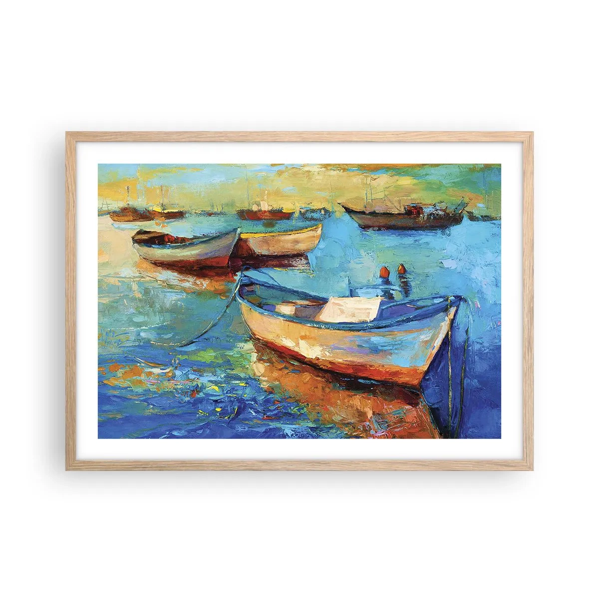 Affisch i ram av ljusek - I en sydlig vik - 70x50 cm