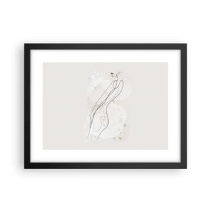 Affisch i svart ram - Blicken går vilse - 40x30 cm