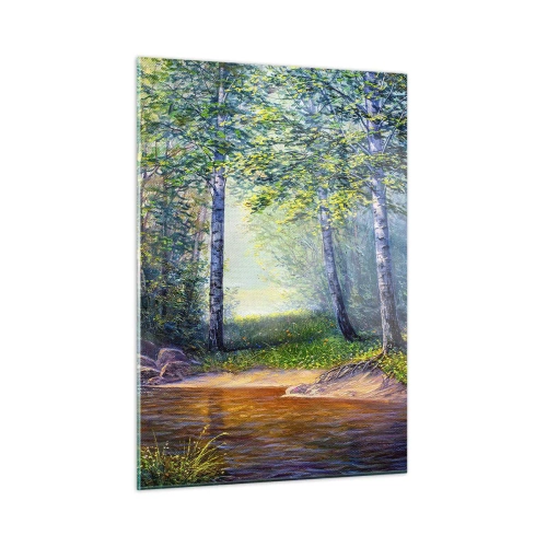 Glastavla - Bild på glas - Idyllisk vy - 50x70 cm