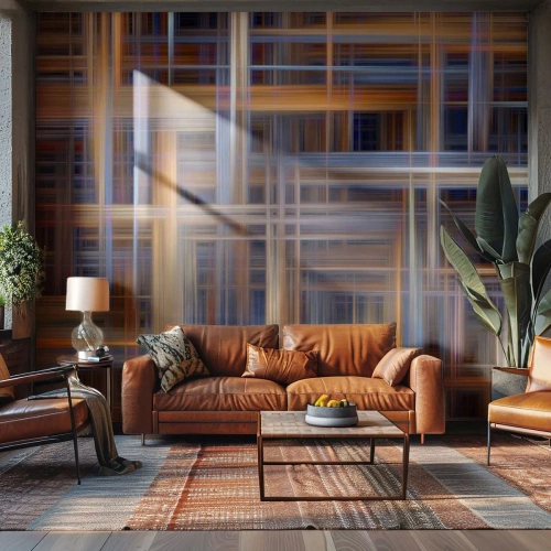 Fototapet Premium Canvas - Vävd av ljus - Abstraktion, Bit, Grafik - 400x280 cm