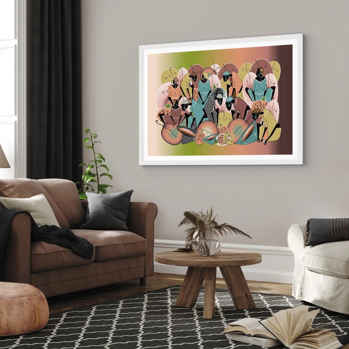 Affisch i vit ram - Högtiden kommer - 70x50 cm