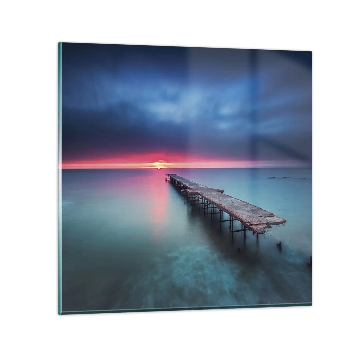 Glastavla - Bild på glas - Mellan himlen och jorden - 40x40 cm