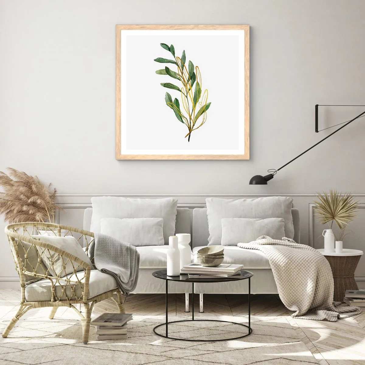 Affisch i ram av ljusek - Allt som är gott - 40x40 cm