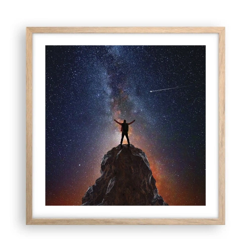 Affisch i ram av ljusek - Kraften är med mig! - 50x50 cm