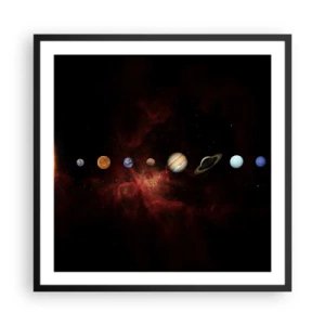 Affisch i svart ram - Vårt grannskap - 60x60 cm