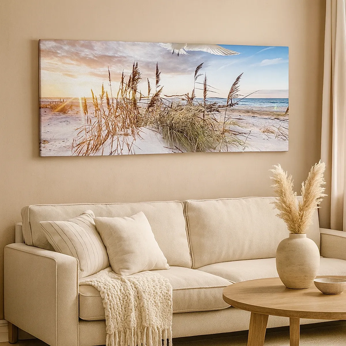 Canvastavla - Bild på duk - Vind från havet - 30x30 cm