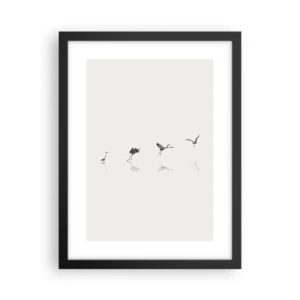 Affisch i svart ram - Fyra enkla steg - 30x40 cm