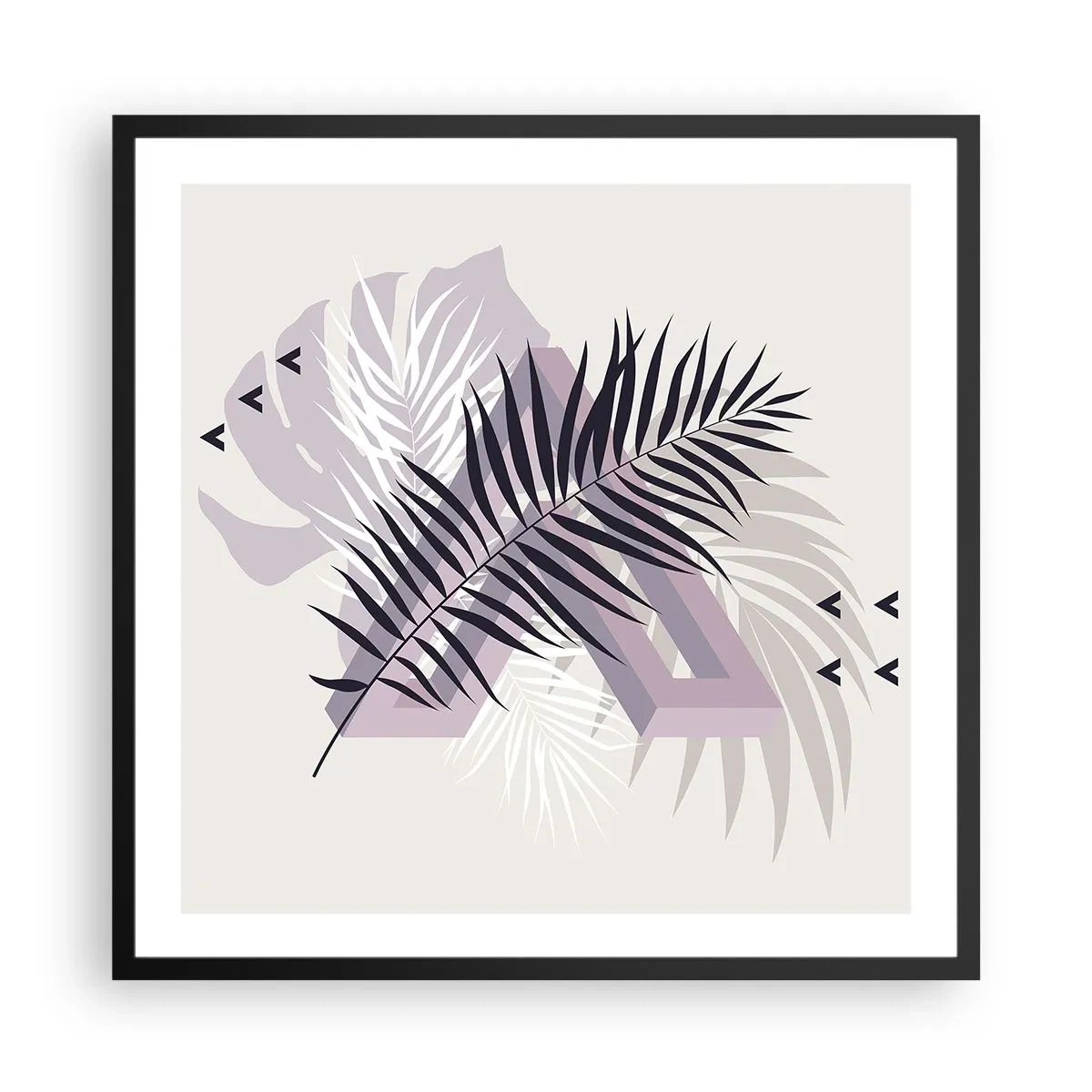 Affisch i svart ram - Skuggans skugga - 60x60 cm