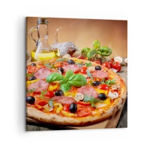 Canvastavla - Bild på duk - Med riktig italiensk smak - 60x60 cm