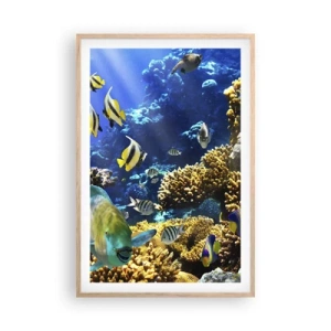 Affisch i ram av ljusek - Hög trafik på sommarleden - 61x91 cm