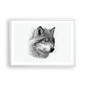 Affisch i vit ram - Alfa - utan tvekan - 70x50 cm