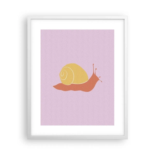 Affisch i vit ram - Det är ingen brådska - 40x50 cm