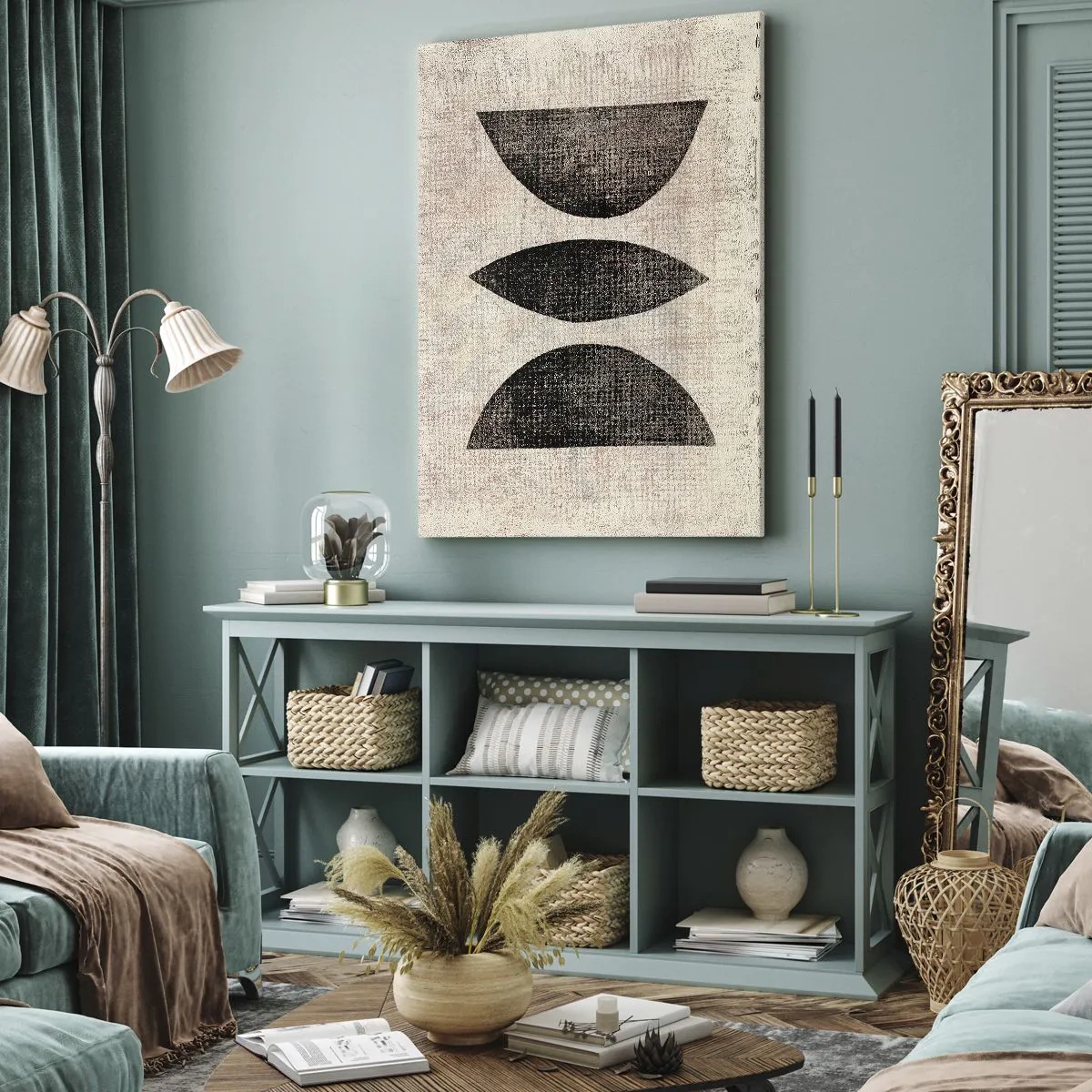 Canvastavla - Bild på duk - Etnisk abstraktion - 80x120 cm