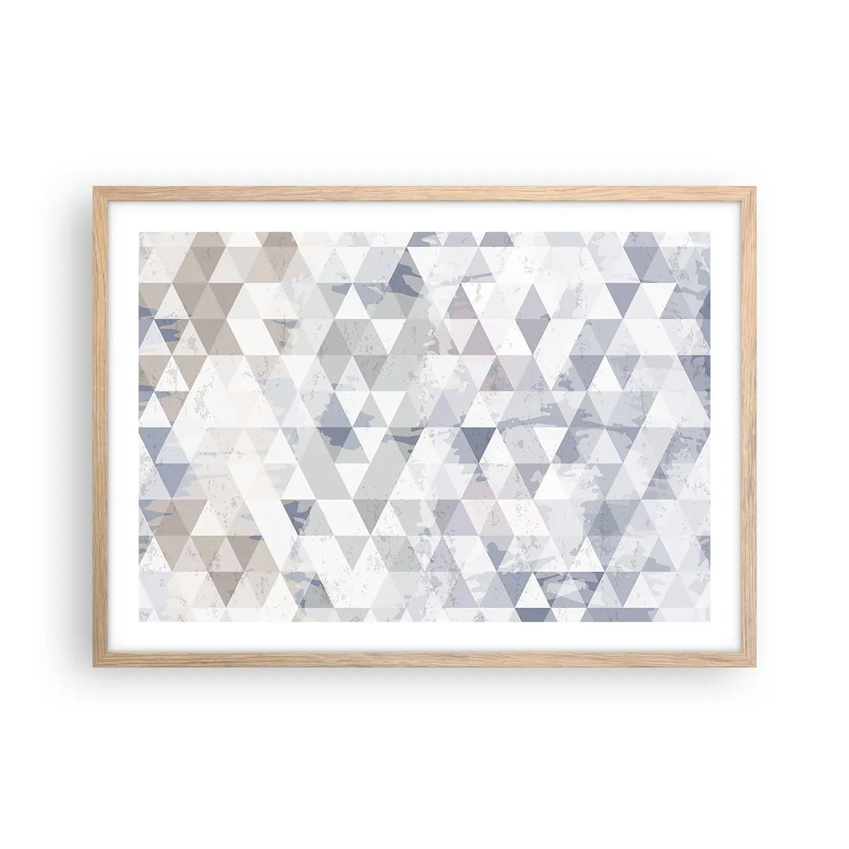 Affisch i ram av ljusek - Trianglar - 70x50 cm