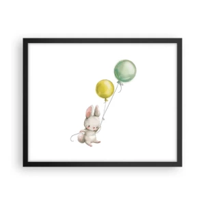 Affisch i svart ram - Jag flyger med! - 50x40 cm