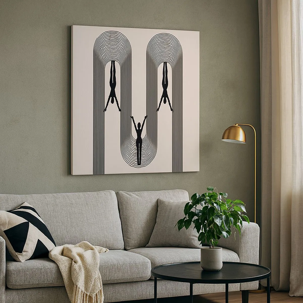 Canvastavla - Bild på duk - Upp och ner - 30x30 cm