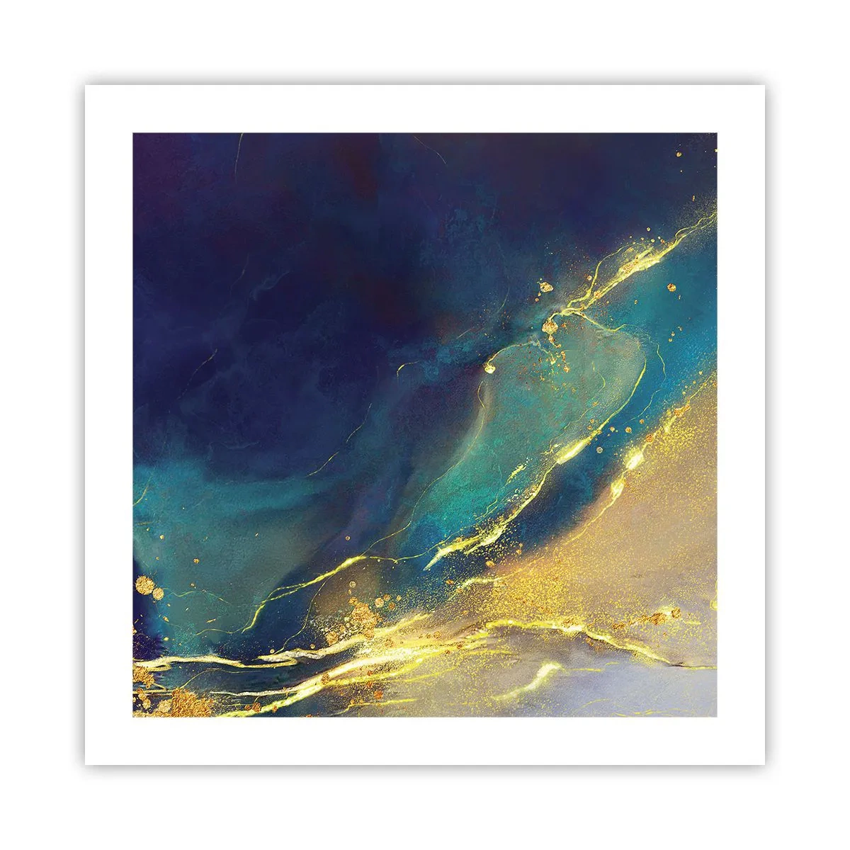 Affisch - Utspillt guld - 50x50 cm