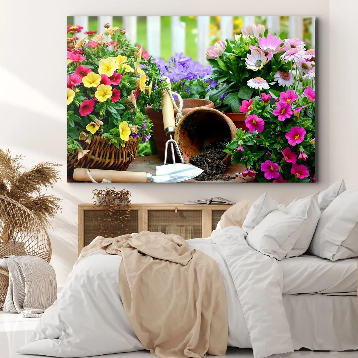 Canvastavla - Bild på duk - Sofias lilla trädgård - 120x80 cm