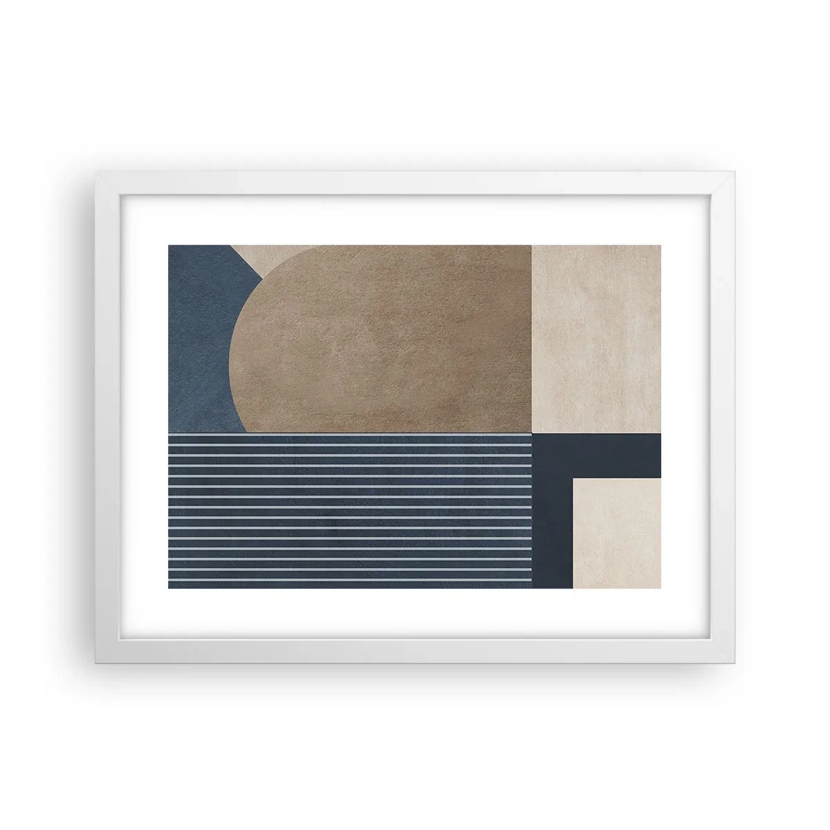 Affisch i vit ram - Komposition av enkelhet och rundhet - 40x30 cm
