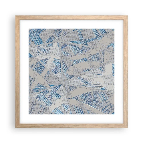 Affisch i ram av ljusek - I en gråblå labyrint - 40x40 cm