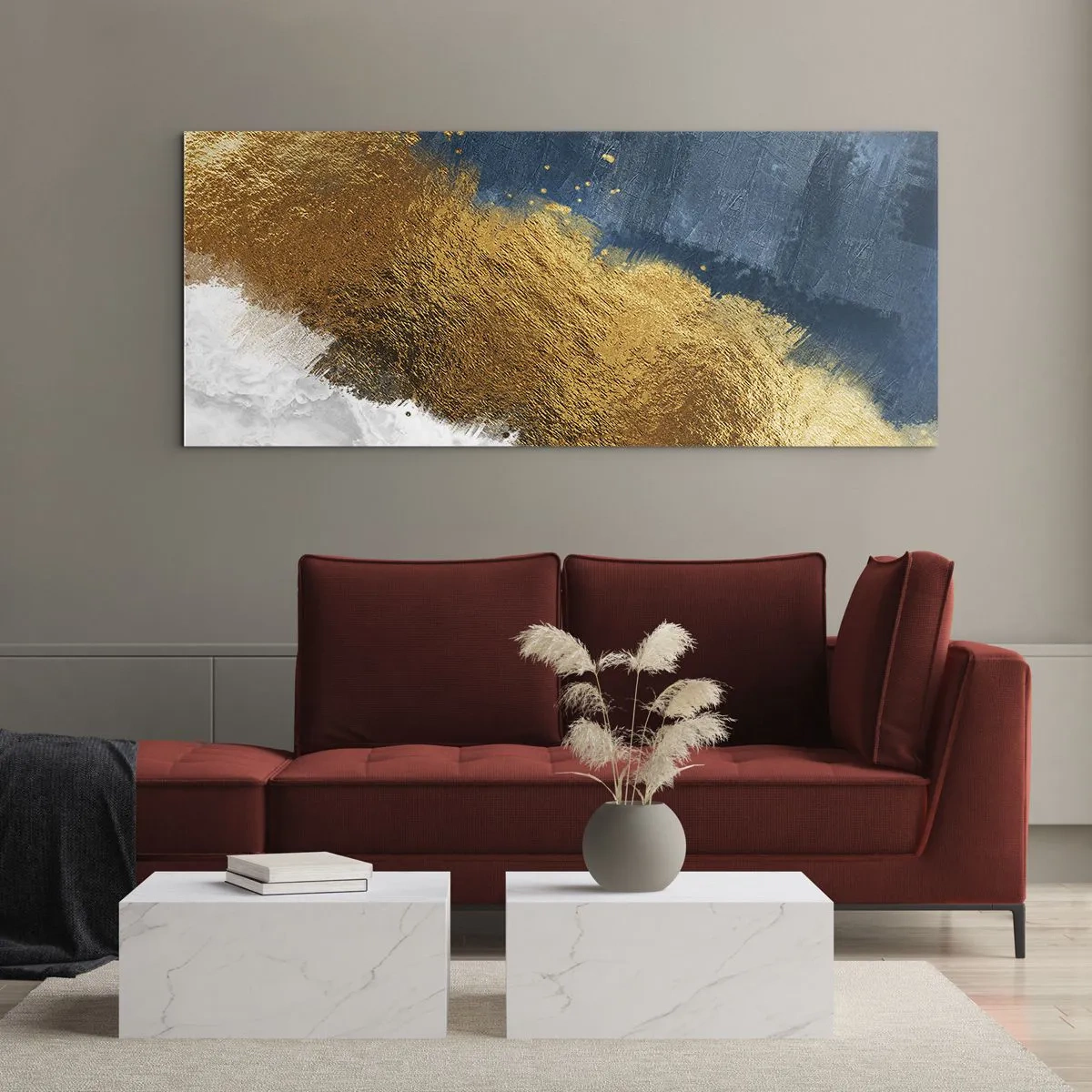 Glastavla - Bild på glas - Sommarens färger - 100x40 cm
