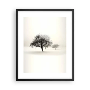 Affisch i svart ram - Vintersömn - 40x50 cm