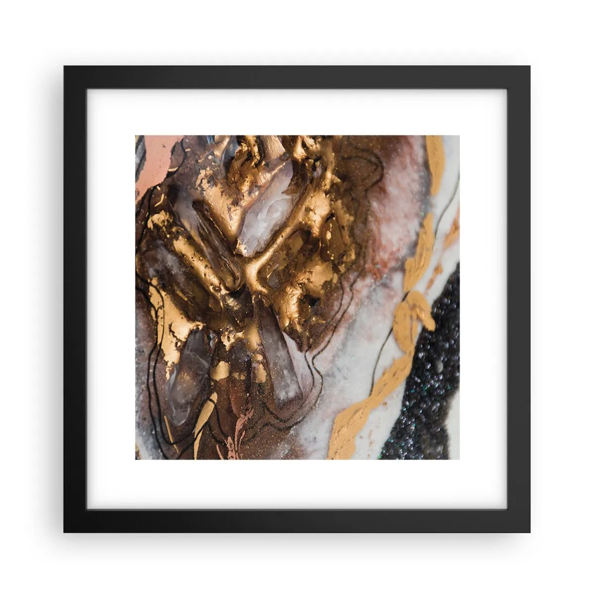 Affisch i svart ram - Jordens element - 30x30 cm