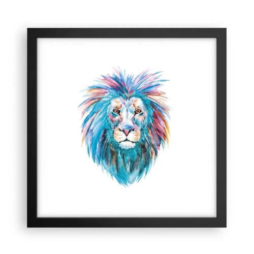 Affisch i svart ram - Elektrifierande aura - 30x30 cm