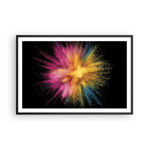 Affisch i svart ram - Färgerna föds - 91x61 cm