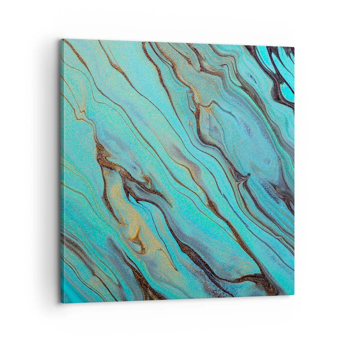 Canvastavla - Bild på duk - Turkost tidvatten - 60x60 cm