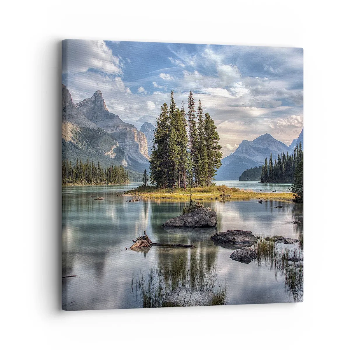 Canvastavla - Bild på duk - Vid stort och rent vatten - 30x30 cm