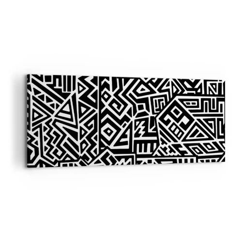 Canvastavla - Bild på duk - Prekolumbisk komposition - 120x50 cm