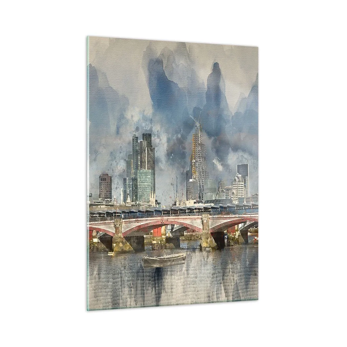Glastavla - Bild på glas - London i hela sin prakt - 50x70 cm