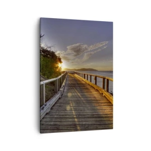 Canvastavla - Bild på duk - Gå, fortsätt gå mot solen - 50x70 cm