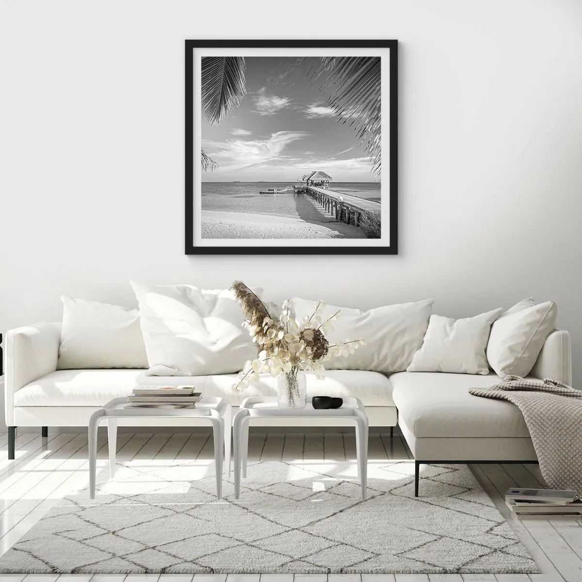 Affisch i svart ram - Minne eller dröm? - 60x60 cm