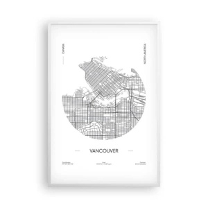 Affisch i vit ram - Vacouvers anatomi - 61x91 cm