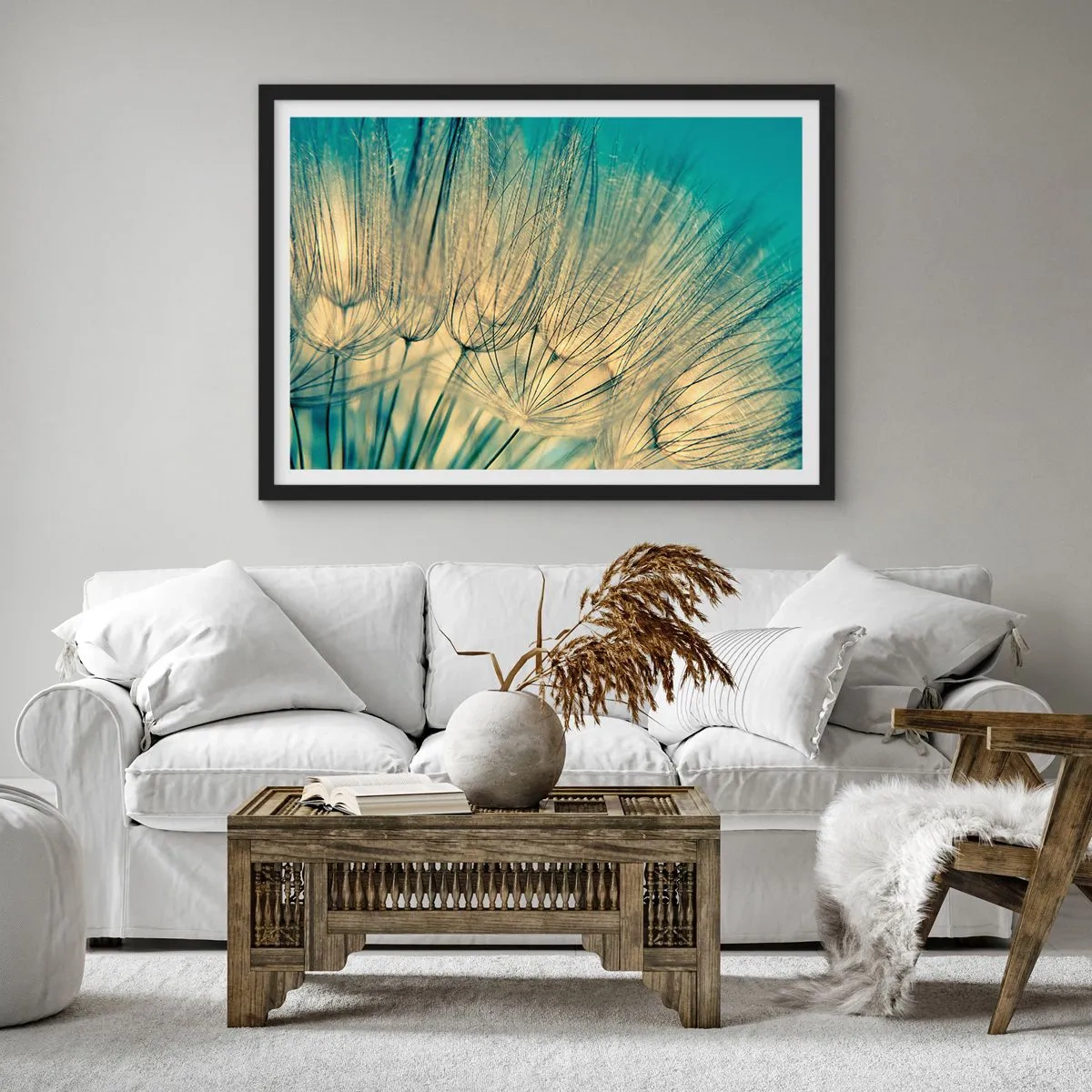 Affisch i svart ram - I väntan på vinden - 70x50 cm