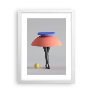 Affisch i vit ram - Surrealistisk komposition - 30x40 cm