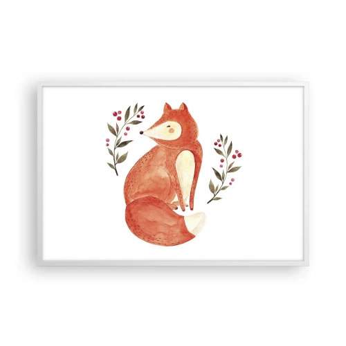 Affisch i vit ram - Liten rödhårig - 91x61 cm