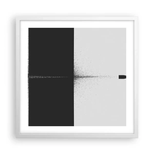 Affisch i vit ram - Rakt mot målet - 50x50 cm