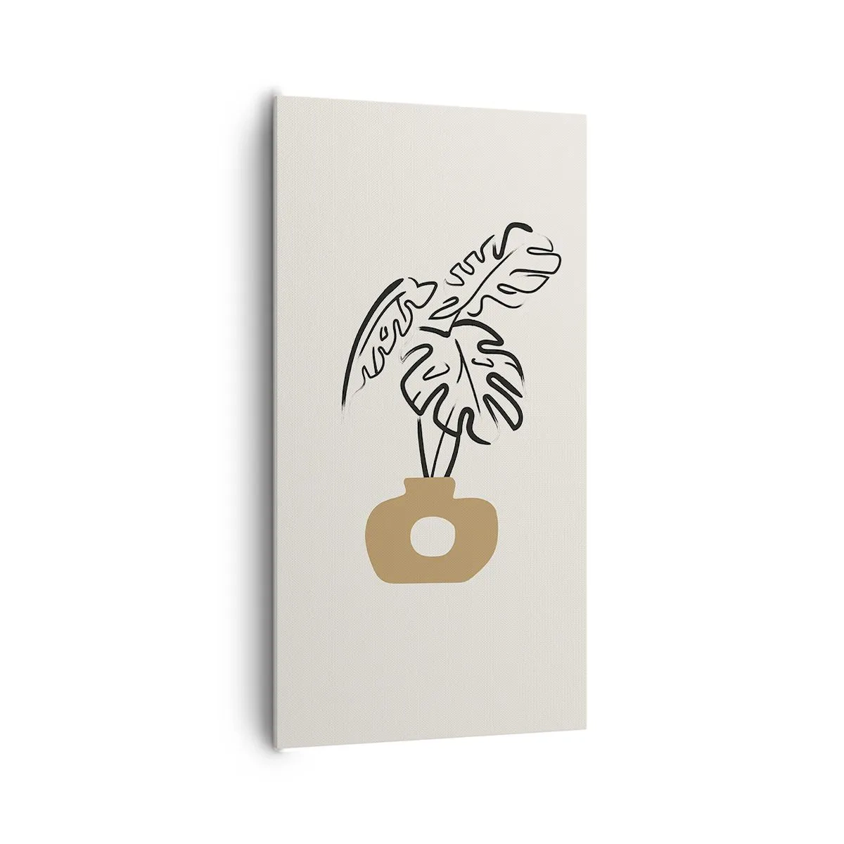 Canvastavla - Bild på duk - Monstera -husdekoration - 65x120 cm