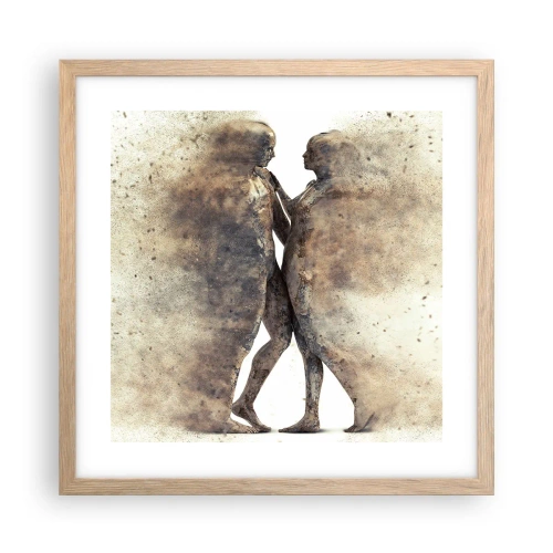 Affisch i ram av ljusek - Uppstådda ur aska för att älska - 40x40 cm