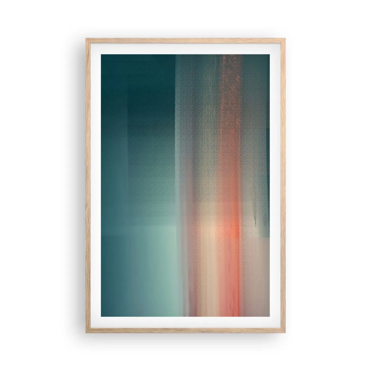 Affisch i ram av ljusek - Abstraktion: ljusvågor - 61x91 cm