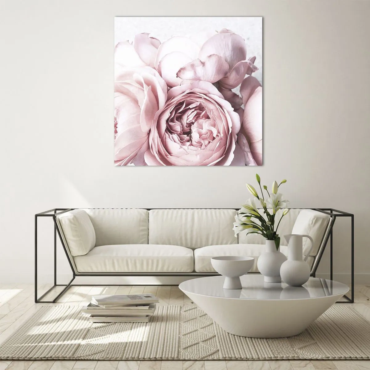 Glastavla - Bild på glas - För romantikerna - 60x60 cm