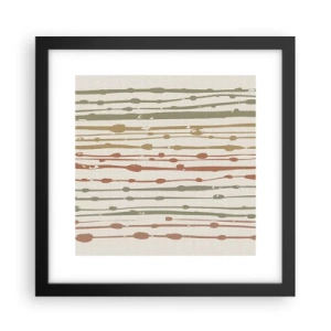 Affisch i svart ram - Musikalisk färgnotation - 30x30 cm