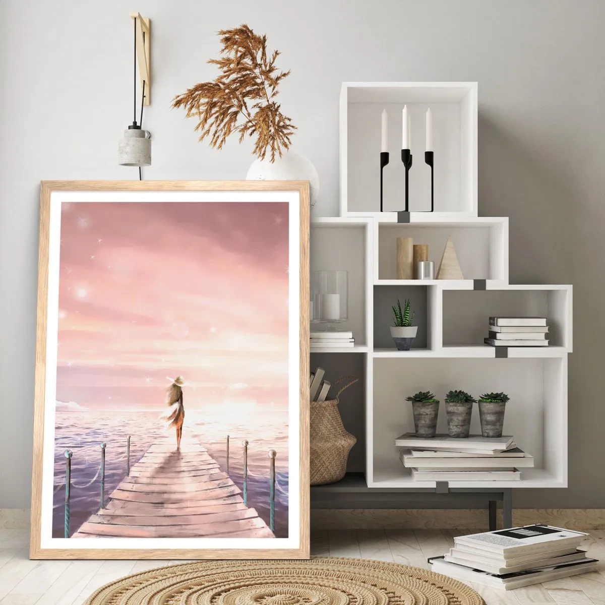 Affisch i ram av ljusek - I drömmens ljus - 61x91 cm