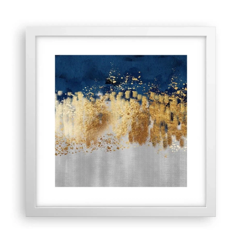 Affisch i vit ram - Modern komposition med blixt - 30x30 cm