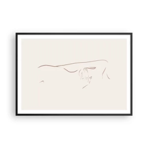 Affisch i svart ram - Begärans form - 100x70 cm